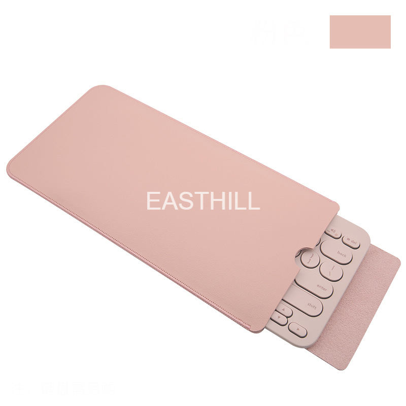 Easthill 2020 鍵盤保護套防水袖袋便攜保護套便攜超薄袖袋配件保護適用於羅技 K380:粉色保護套 2