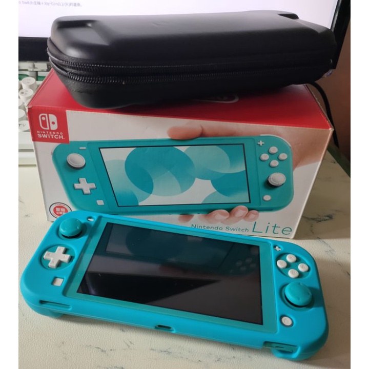 【九成九新大全配】Switch Lite 藍綠色一台(台灣公司貨）