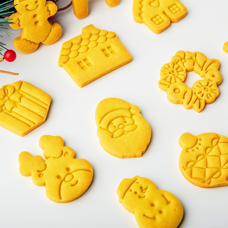 烘焙 饼干 饼模 2023日式耶誕節卡通3D餅乾模具DIY可爱 薑餅人耶誕老人雪花雪人曲奇糖霜翻糖切模