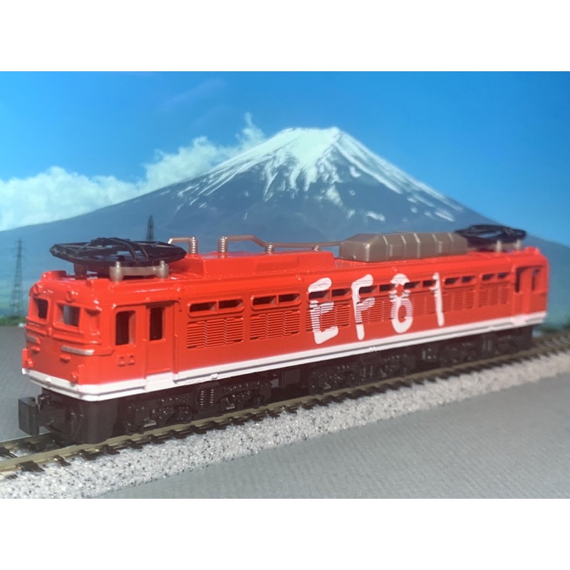 日本進口 新幹線 及 火車模型 電車模型 金屬 電關EF81 不附軌道 原裝盒