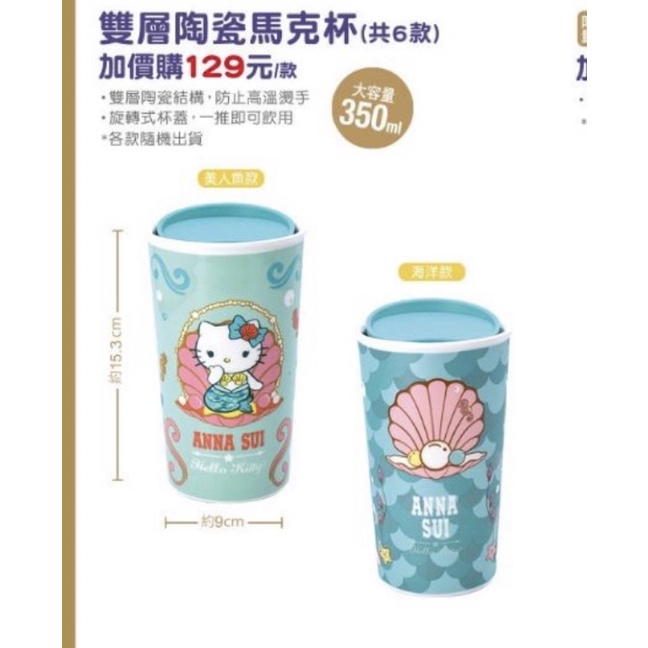 7-11集點活動「ANNA SUI x Hello Kitty 」雙層陶瓷馬克杯