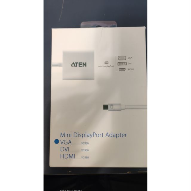 ATEN MINI DISPLAY PORT 轉 VGA 轉接器 VC920 近全新未使用