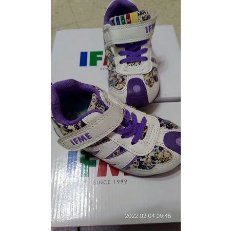 二手氣質女童鞋 IFME紫色花-尺寸16