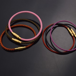 鋼絲手鏈可穿3D硬金黃金轉運珠防水鋼絲繩手繩紅繩防水耐用硬繩子手環個性飾品首飾鏈子不掉色不褪色