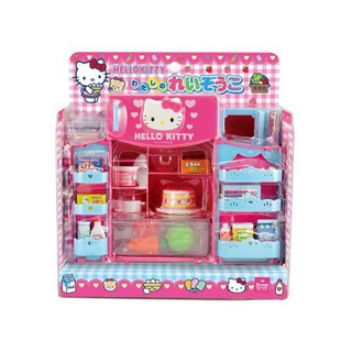 現貨e發票_日本 Hello Kitty 三麗鷗 辦家家酒 冰箱微波爐玩具 廚房玩具組【Q寶寶】