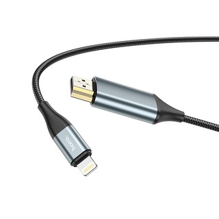 (lightning轉接)hoco. 浩酷 UA15 Lightning轉HDMI高畫質螢幕分享器 2m 錆色