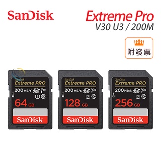 SanDisk 64G 128G 256G Extreme Pro 200M SDXC UHS-I V30 相機 記憶卡