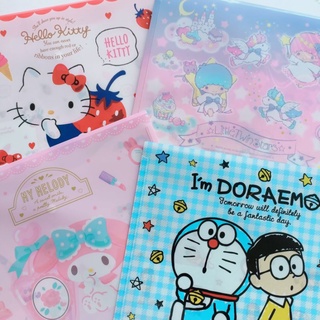 KITTY 美樂蒂 雙子星 哆啦A夢 A4 鈕扣式 資料夾 檔案夾 檔案夾 收納袋 資料袋