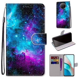 20款圖案 時尚彩繪皮套 紅米 Redmi Note 9T 5G 手機殼 掀蓋 保護殼 掛繩 翻蓋皮套