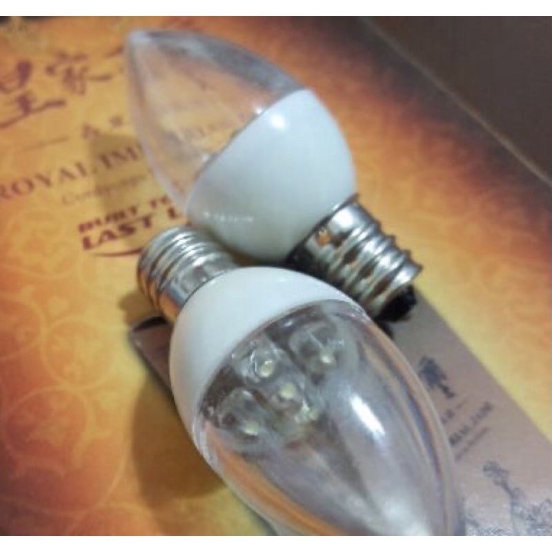 LED 神明小夜燈 E12 0.3W省電蠟燭燈 神明燈 （2入)