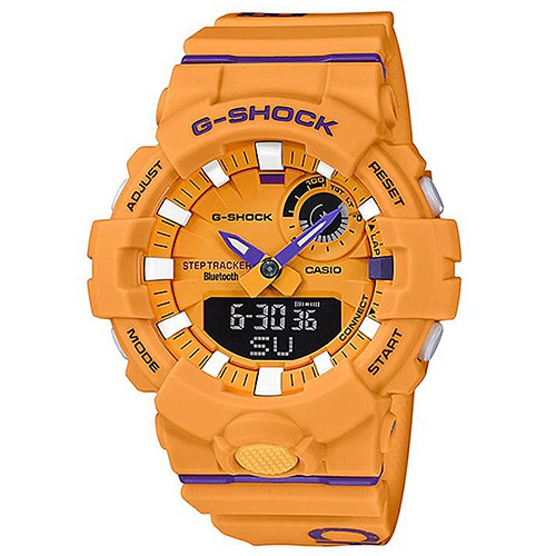 【CASIO】G-SHOCK 突破極限計步藍芽雙顯錶-黃(GBA-800DG-9A)正版宏崑公司貨