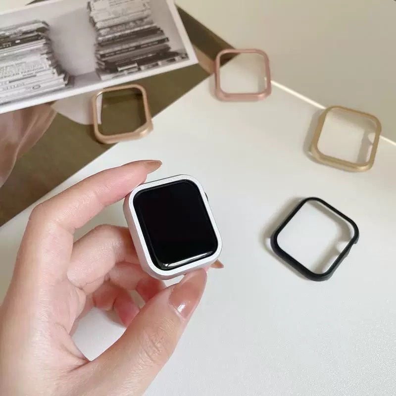 【S1-S11,SE, Ultra】 高質感霧面鋁合金Apple Watch錶殼44 46 42 40mm半包 全包錶殼