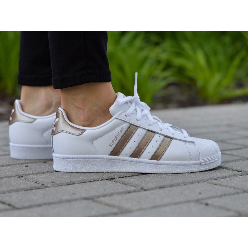 Adidas Superstar W 貝殼鞋玫瑰金金色女孩限定CG5463 | 蝦皮購物