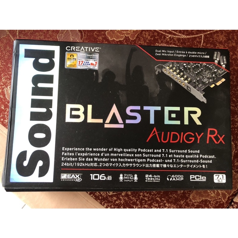 Creative 創新 sb audigy Rx/7.1聲道 光纖 雙mic輸入 pci-e 音效卡