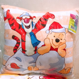 小熊維尼聖誕雪花方型枕 抱枕 35*35cm