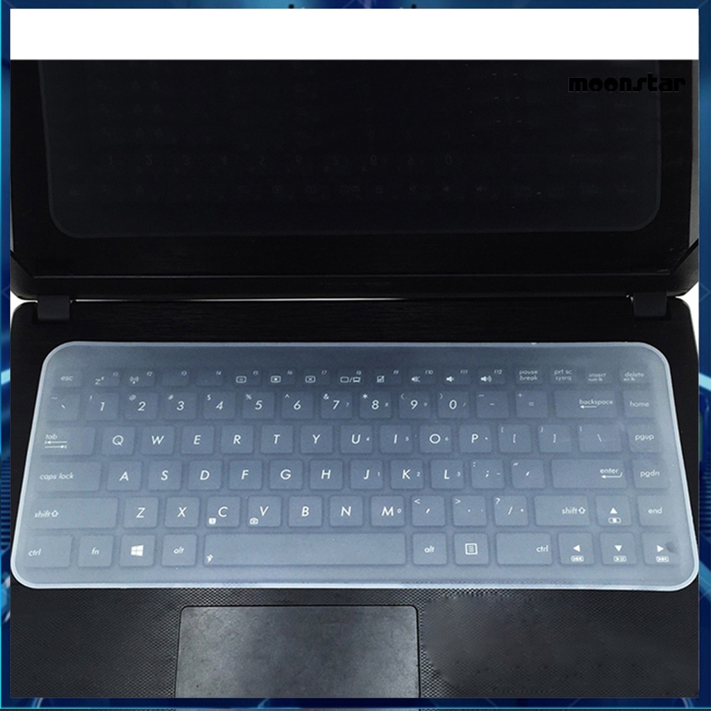Moonstar 鍵盤保護套超薄手感好矽膠通用鍵盤膜適用於筆記本電腦