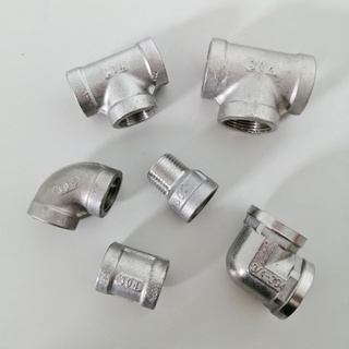 不鏽鋼水管接頭 工業風水管傢俱 傢俱DIY零件 不銹鋼 三通 彎頭 內牙 外牙 六分 6分 四分 4分