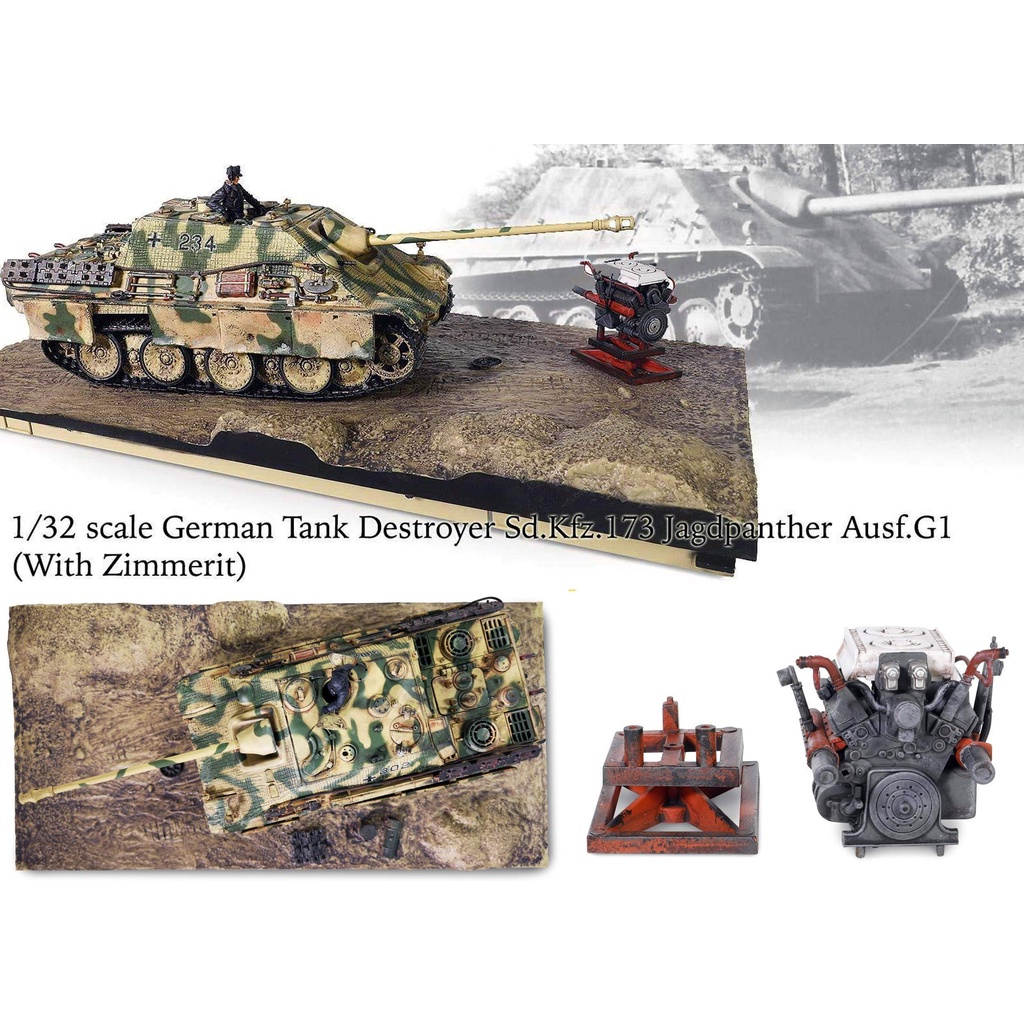 【魔玩達人】1/32 FOV 801007A Jagdpanther 德軍獵豹坦克 殲擊戰車 車身帶防磁紋【新品特價】