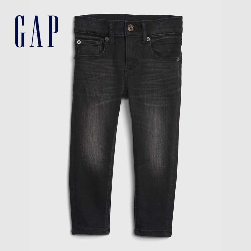Gap 男幼童裝 直筒牛仔褲-水洗黑(617655)
