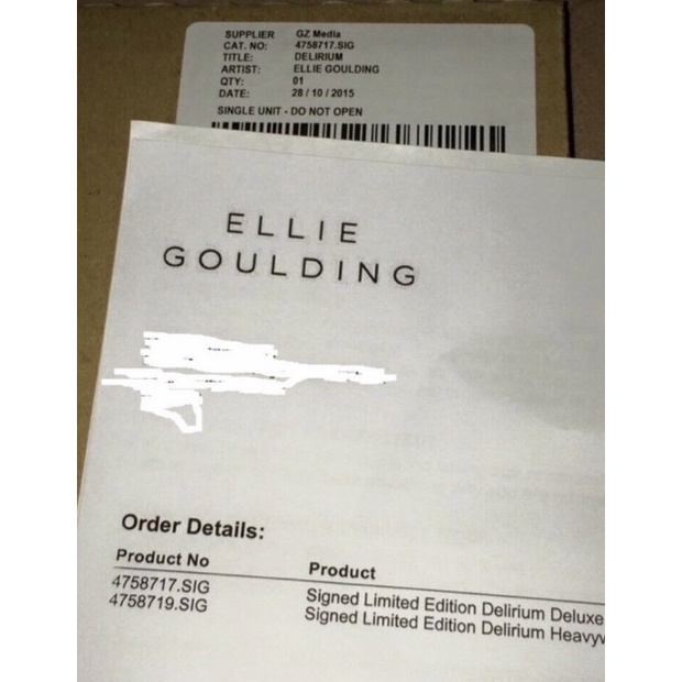 【親筆簽名】Ellie Goulding 艾麗高登 Delirium 全新官網限定超豪華專輯禮盒 超重量雙黑膠