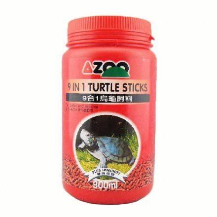 愛族  AZOO 9合1烏龜 900ml (大顆粒) 水龜 巴西龜 烏龜飼料 AZ80079