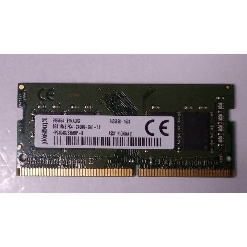 二手金士頓筆電記憶體Kingston 8GB DDR4 2400R PC4