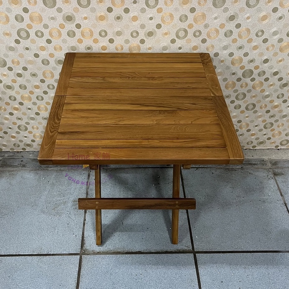 折合桌 折疊桌 印尼柚木小茶几 小方几  方桌 方型休閒桌 收合桌 居家客廳 收納方便 雜貨王