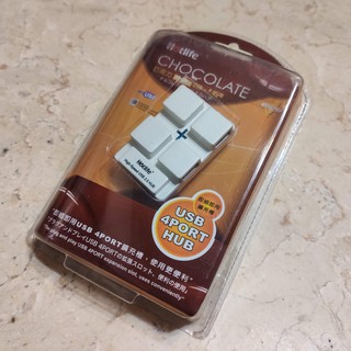 Hotlife 4port 白巧克力 USB 2.0 HUB 台灣晶片 USB分接 一分四 1分4