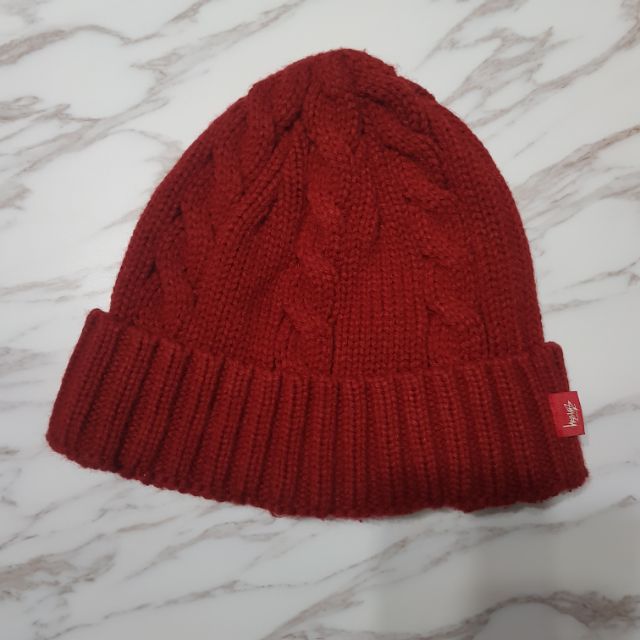 Stussy 毛線帽 毛帽 紅色