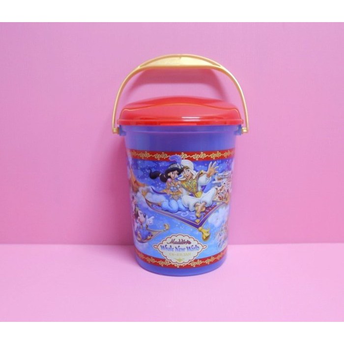【Dona日貨】日本迪士尼樂園限定 米老鼠米奇米妮阿拉丁神燈嶄新的世界 爆米花桶/收納盒 G03