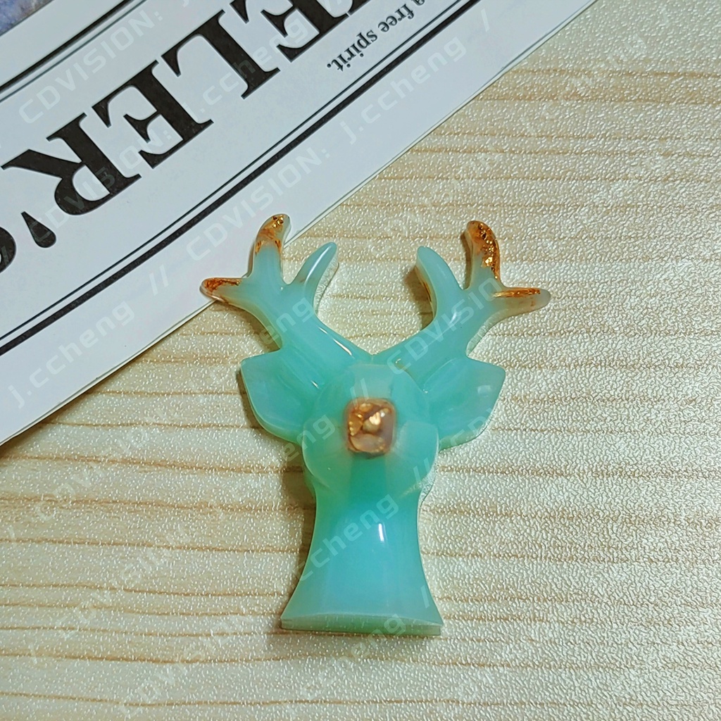 /澄視維度設計/ 小鹿亂撞 小鹿 鹿 手作 水晶 環氧樹脂 模型 療癒小物 居家 辦公擺飾 展示 蒂芙尼 Tiffany