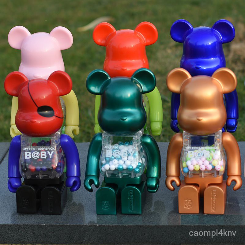 【積木熊】bearbrick400%積木熊千秋暴力熊my fistbaby潮流手辦模型玩具擺件--&amp;&amp;