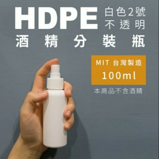 現貨 MIT 不透光噴霧式酒精分裝空瓶 1入(2號HDPE)