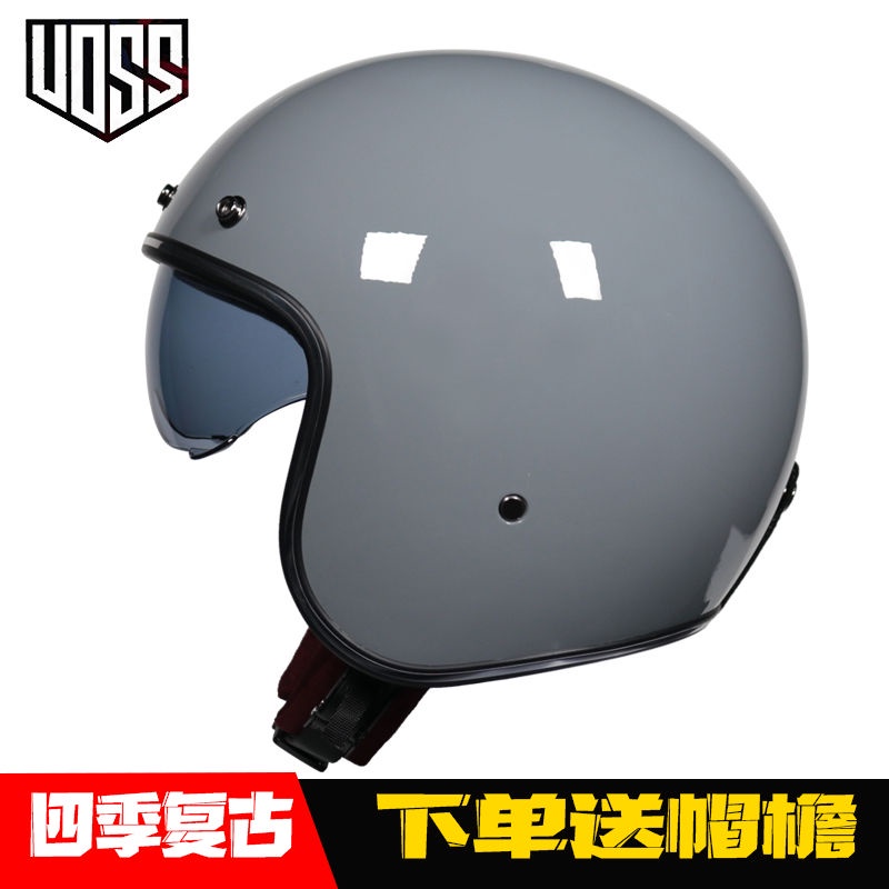 免運/頭盔安全帽VOSS復古哈雷頭盔男女半盔踏板機車頭盔半覆式安全帽3/4盔個性酷