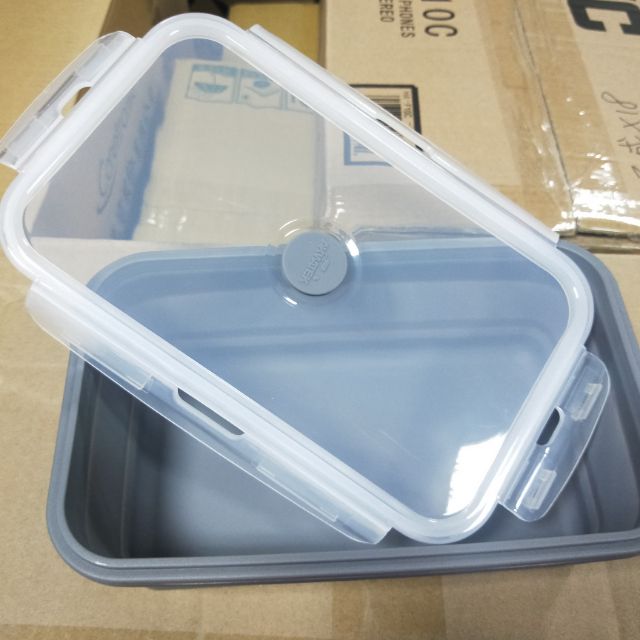 ✹99免運✹【股東會紀念品】AKWATEK矽膠摺疊保鮮盒  1200ml