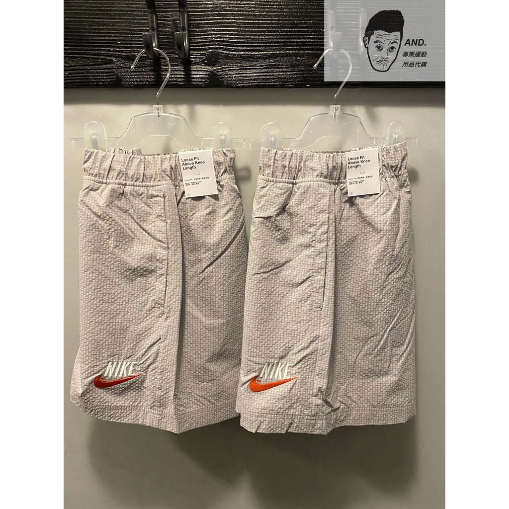 【AND.】NIKE NSW SHORTS 白灰 復古 網格 防潑水 抽繩 短褲 男款 DM5282-012