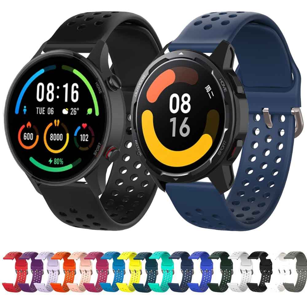 適用於小米 MI 手錶全球版 Smartwatch 手鍊腕帶的 22mm 運動矽膠錶帶 MI Watch S1 Acti