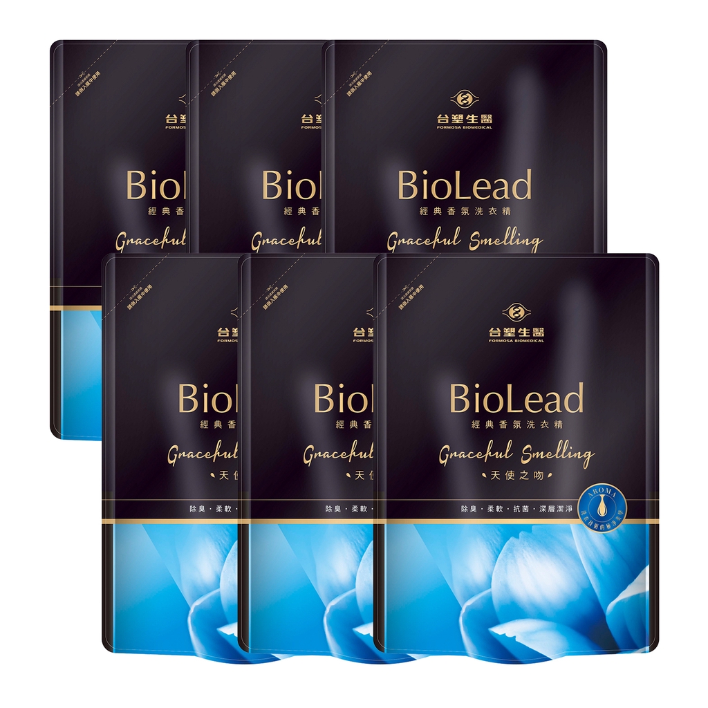 台塑生醫BioLead香氛洗衣精補充包1.8kgx6包(4種香味)