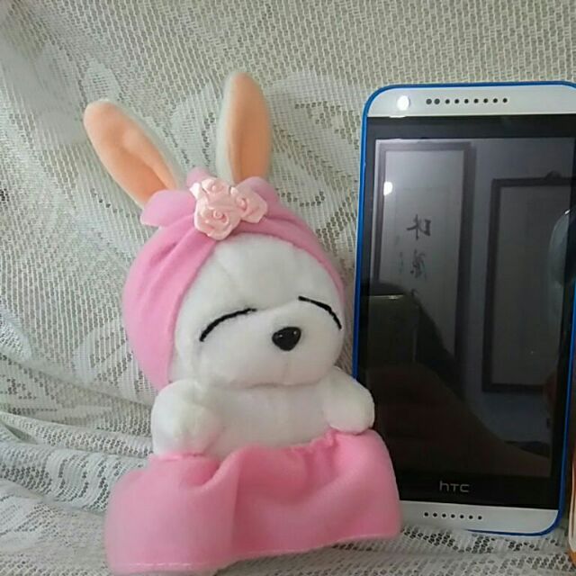粉紅浴袍賤兔娃娃吊飾 #00047