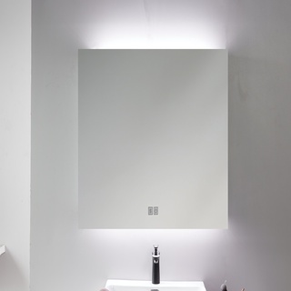 110V電壓 智能鏡櫃 太空鋁掛帶LED燈鏡箱化妝收納 浴室鏡櫃 浴室鏡櫃 收納櫃 儲物鏡