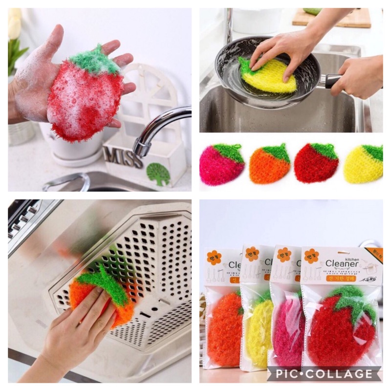 🍎團媽私藏推薦❤️ 韓國🇰🇷草莓🍓洗碗布 批價：$ 30
