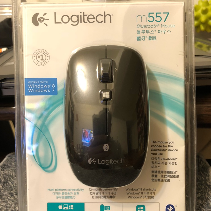 (極新含運) Logitech 羅技 藍芽 雷射 滑鼠 M557 無線 光學滑鼠 usb滑鼠