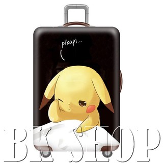 ◤BK SHOP◢ 彈力布行李套 保護套 行李箱套 防塵套(行李箱18寸～32寸適用)-瞌睡皮卡丘