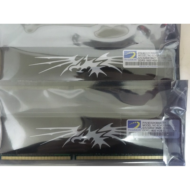 勤茂DDR3 1600 4G單面散熱片一標兩條