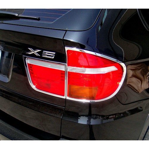 圓夢工廠 BMW X5 E70 2006~2011 改裝 鍍鉻銀 車燈框飾貼 後燈框 尾燈框
