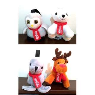 「一套四款」2018麥當勞玩具 可口可樂 海豹 貓頭鷹 麋鹿 白熊 北極熊與好朋友 公仔 布偶 玩偶 吊飾 娃娃