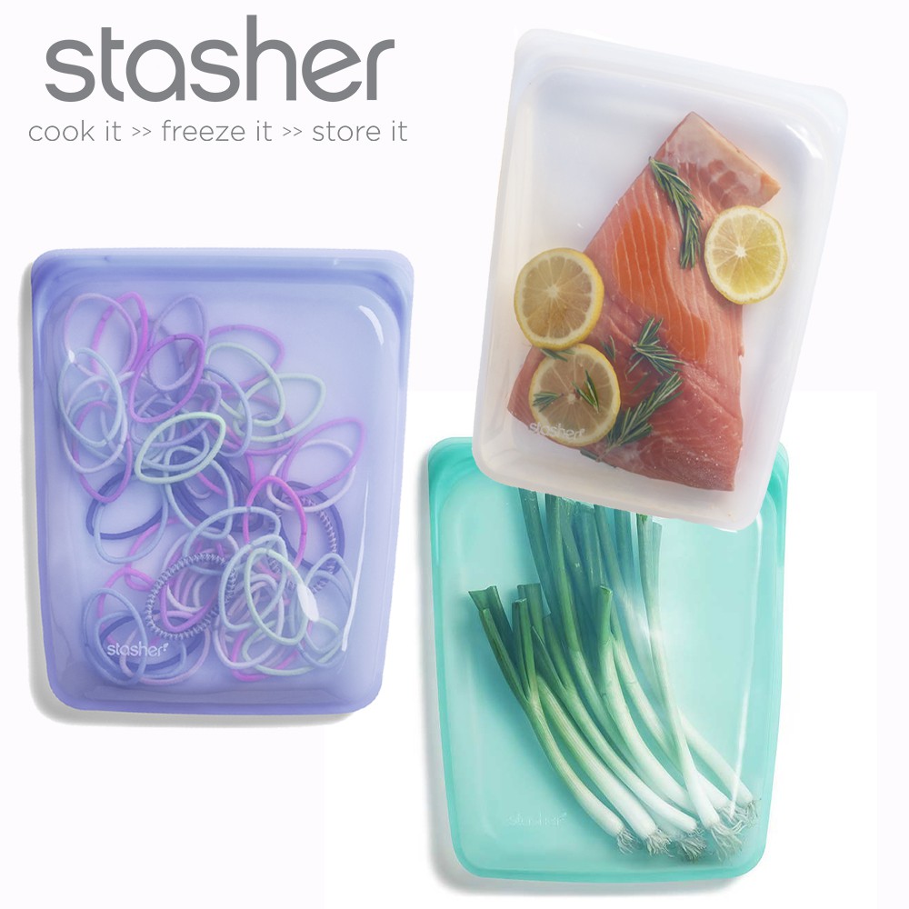 Stasher 大長形矽膠密封袋舒肥矽膠密封袋 環保袋 矽膠袋 食物收納袋 蝦皮購物