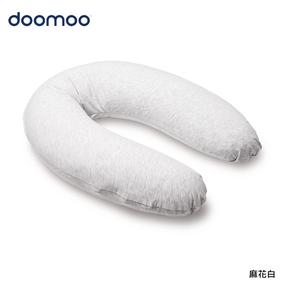 【doomoo】有機棉舒眠月亮枕/麻花白
