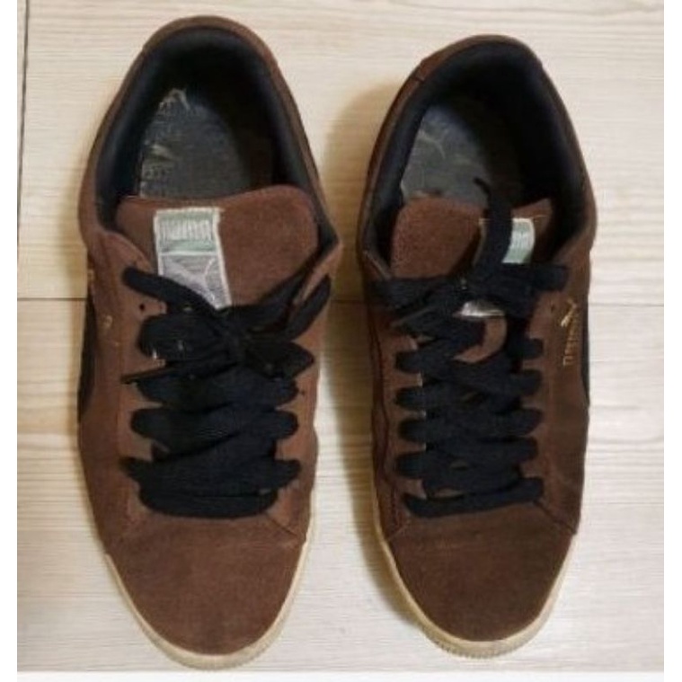 男款品牌深咖色puma麂皮鞋原價近3000，時尚舒適透氣防滑，25cm7~8成新見圖唯此一雙唷