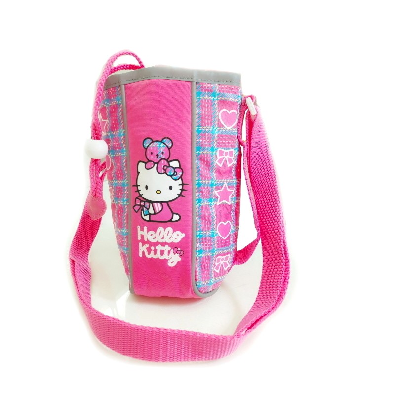 全新現貨秒出 ~日本帶回sanrio正版 Hello Kitty 側背手提 寶特瓶套 環保杯袋 飲料杯袋 保溫 水壺袋